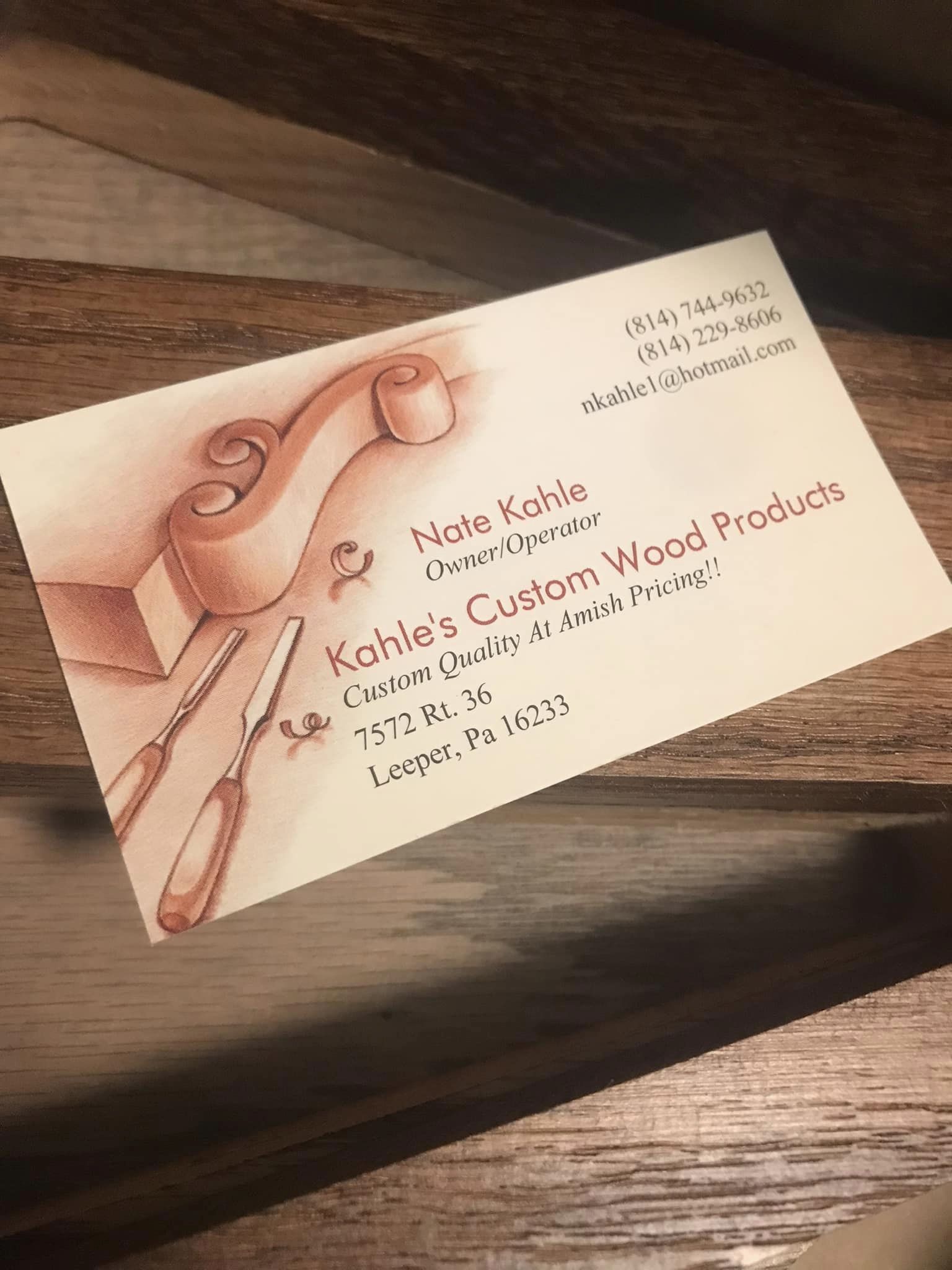 KAHLE’S CUSTOM WOOD PRODUCTS Featured Image