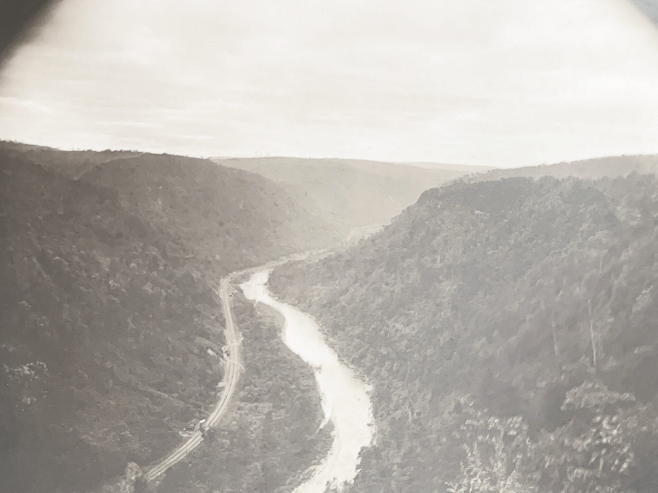 Barbers, Three Miles Below Ansonia – Looking Up Pine Creek Toward Ansonia