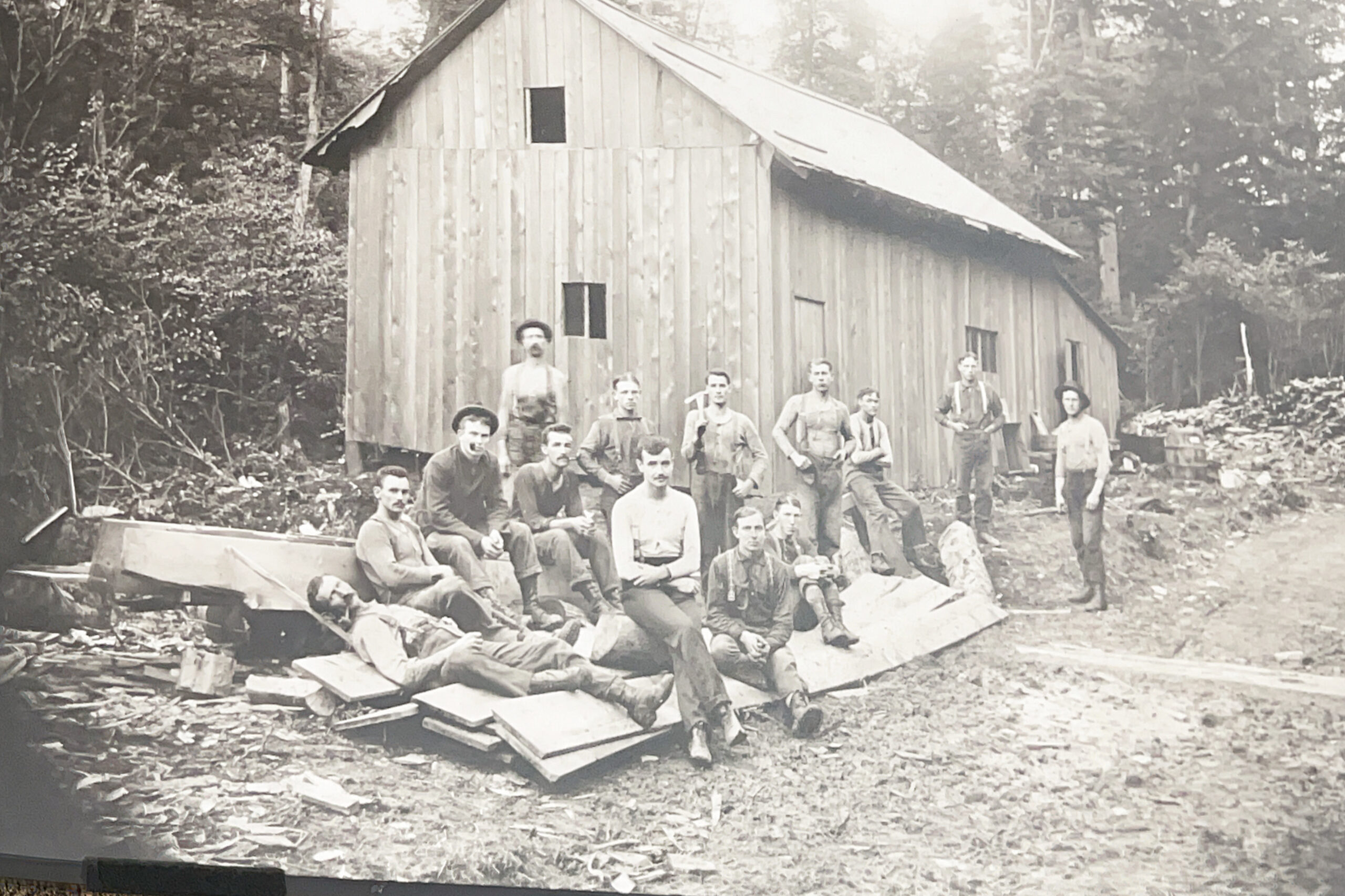 Group of Men at an Unidentified Lumber Camp