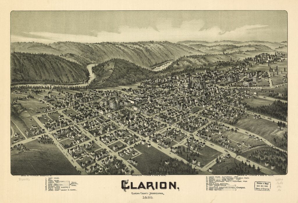 Historic Image of the town of Clarion