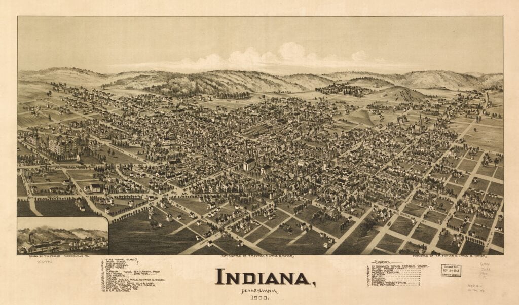 Historic Image of the town of Indiana