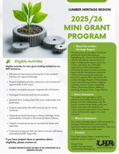 Lumber Heritage Region Announces 2025/2026 Mini Grant Program